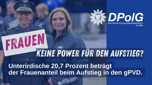 Frauen in der Berliner Polizei haben es beim Aufstieg in den gehobenen Polizeivollzugsdienst schwer – die aktuellen Zahlen sind ernüchternd. Nur 20,7 Prozent der Aufsteiger sind weiblich, viele Abteilungen melden erst gar keine Kandidatinnen. Woran liegt das, und warum greifen bestehende Maßnahmen nicht? Das fragt Frauenvertreterin DPolG Berlin Angélique Yumusak.