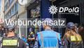 Mitarbeitende der Gewerbeaufsicht und der Polizei Berlin bei einer gemeinsamen Kontrolle